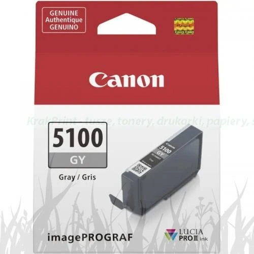 Tusz Canon PFI-5100GY do imagePROGRAF PRO-310 | 14,4ml (6959C002 / 6959C001) Grey