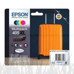 Zestaw 4 tuszy Epson Nr.405XL do WorkForce Pro WF-3820DWF, 4820DWF... | 63ml (C13T05H64010) CMYK
