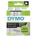 Dymo Taśma D1 standardowa Czarny nadruk na przezroczystym tle | 12mm x 7m (S0720500)