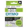 Dymo Taśma D1 standardowa Czarny nadruk na przezroczystym tle | 12mm x 7m (S0720500)