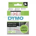 Dymo Taśma D1 standardowa Czerwony nadruk na białym tle | 12mm x 7m (S0720550)