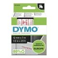 Dymo Taśma D1 standardowa Czerwony nadruk na białym tle | 12mm x 7m (S0720550)