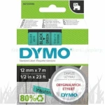 Dymo Taśma D1 standardowa Czarny nadruk na zielonym tle | 12mm x 7m (S0720590)