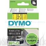 Dymo Taśma D1 standardowa Czarny nadruk na żółtym tle | 9mm x 7m (S0720730)