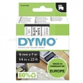 Dymo Taśma D1 standardowa Czarny nadruk na białym tle | 6mm x 7m (S0720780)