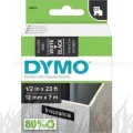 Dymo Taśma D1 standardowa Biały nadruk na czarnym tle | 12mm x 7m (S0720610)