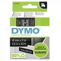 Dymo Taśma D1 standardowa Biały nadruk na czarnym tle | 12mm x 7m (S0720610)