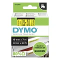Dymo Taśma D1 standardowa Czarny nadruk na żółtym tle | 19mm x 7m (S0720880)