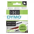 Dymo Taśma D1 standardowa Biały nadruk na czarnym tle | 19mm x 7m (S0720910)