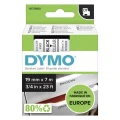 Dymo Taśma D1 standardowa Czarny nadruk na przezroczystym tle | 19mm x 7m (S0720820)