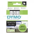 Dymo Taśma D1 standardowa Czarny nadruk na przezroczystym tle | 24mm x 7m (S0720920)
