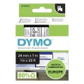 Dymo Taśma D1 standardowa Czarny nadruk na przezroczystym tle | 24mm x 7m (S0720920)