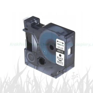 Zamiennik ASARTO do Dymo Taśma D1 standardowa Czarny nadruk na białym tle | 12mm x 7m (AS-D45013 / S0720530)