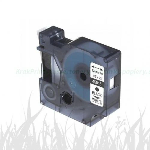 Zamiennik ASARTO do Dymo Taśma D1 standardowa Czarny nadruk na białym tle | 12mm x 7m (AS-D45013 / S0720530)