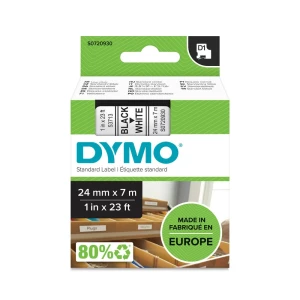 Dymo taśma zamienna do drukarek etykiet, D1 53713 | 24mm x 7m | czarny / biały (S0720930)