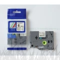 Taśma eMPe Zamiennik do  Brother 6mm/8m Biała/Czarny Nadruk  (TZe-211/TZ-211)