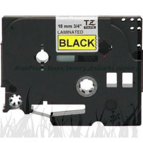Taśma eMPe Zamiennik do Brother 18mm/8m Żółta/Czarny Nadruk (TZe-641/TZ-641)