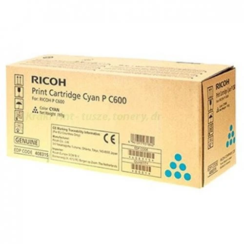 Toner Ricoh P C600 408315 13k (408315) Cyan