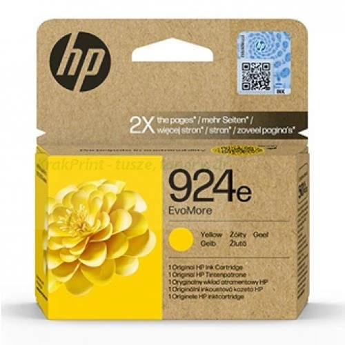 Tusz HP 924e do Officet Pro 800str. (4K0U9NE#CE1) Yellow