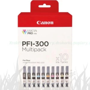 Wielopak 10 kaset z atramentem Canon PFI-300 MBK/PBK/CO/GY/R/C/M/Y/PC/PM do PRO-300 (4192C008)