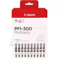Wielopak 10 kaset z atramentem Canon PFI-300 MBK/PBK/CO/GY/R/C/M/Y/PC/PM do PRO-300 (4192C008)