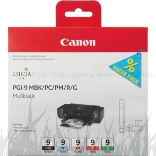 Zestaw atramentów Canon PGI-9 MBK/PC/PM/R/G do PIXMA Pro9500 (1033B013)