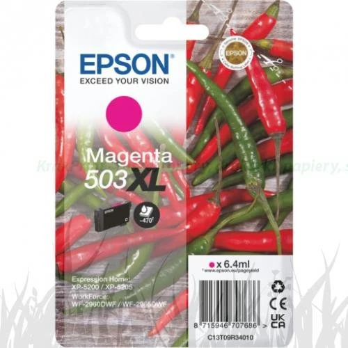 Tusz 503XL Epson Expression Home XP-5200, WorkForce WF-2960 6,4ml (C13T09R34010) Magenta