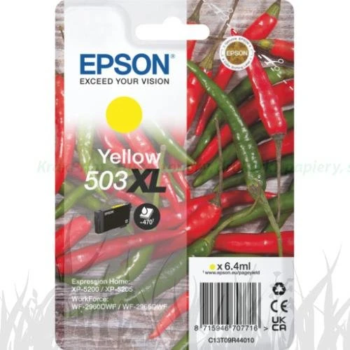 Tusz 503XL Epson Expression Home XP-5200, WorkForce WF-2960 żółty 6,4ml (C13T09R44010)