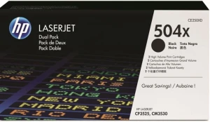Dwupak HP Nr.504XD do Color LaserJet 3525/3530 (CE250XD) | 2x10 500 str. Black