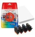 Tusze Value Pack CLI526 CMYK Canon MG5150/5250/6150/8150 + papier foto 50szt. (4540B017)