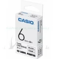 Taśma Casio XR-6X1 do drukarek etykiet 6mm x 8m czarny nadruk/ przezroczyste tło (XR-6X1)