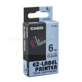 Taśma Casio XR-6X1 do drukarek etykiet 6mm x 8m czarny nadruk/ przezroczyste tło (XR-6X1)