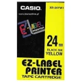 Taśma Casio XR-24YW1 do drukarek etykiet 24mm x 8m czarny nadruk/ żółte tło (XR-24YW1)