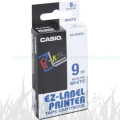 Taśma Casio XR-9WEB1 do drukarek etykiet 9mm x 8m niebieski nadruk/ białe tło (XR-9WEB1)
