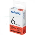 Taśma Casio XR-6RD1 do drukarek etykiet 6mm x 8m czarny nadruk/ czerwone tło (XR-6RD1)
