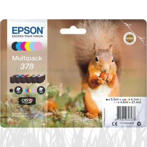 Tusze Multipack 378 Epson Expression Photo XP-8500/8505, XP-8600/8605, XP-8700 (C13T37884010)