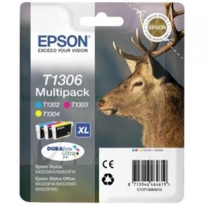Multipack CMY Epson SX525WD SX620FW BX525WD T1306 (C13T13064012)