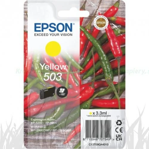 Tusz 503 Epson Expression Home XP-5200, WorkForce WF-2960 żółty 3,3ml (C13T09Q44010)