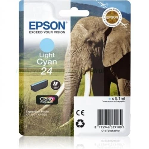 Tusz Epson XP-55 XP-750 XP-760 XP-850 XP-860 XP-950 Light 24 5,1ml (C13T24254012) Cyan