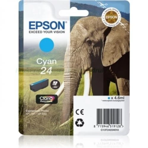 Tusz Epson XP-55 XP-750 XP-760 XP-850 XP-860 XP-950 24 4,6ml (C13T24224012) Cyan