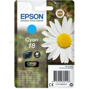 Tusz Epson XP-102 XP-202 XP-205 XP-302 XP-305 XP-322 18 3,3ml (C13T18024012) Cyan