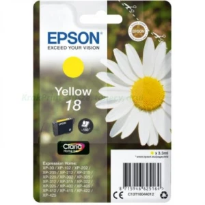 Tusz Epson XP-202 XP 225 XP-302 XP-305 XP-402 XP-405 żółty 18 3,3ml (C13T18044012)