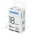 Taśma Casio do drukarek etykiet Czarny nadruk / przezroczyste tło | 18mm x 8m (XR-18X1)