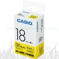 Taśma Casio XR-18YW1 do drukarek etykiet 18mm x 8m czarny nadruk/ żółte tło (XR-18YW1)