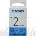 Taśma Casio XR-12BU1 do drukarek etykiet 12mm x 8m czarny nadruk/ niebieskie tło (XR-12BU1)