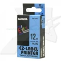 Taśma Casio XR-12BU1 do drukarek etykiet 12mm x 8m czarny nadruk/ niebieskie tło (XR-12BU1)