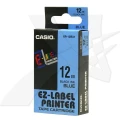 Taśma Casio XR-12BU1 do drukarek etykiet 12mm x 8m czarny nadruk/ niebieskie tło (XR-12BU1)