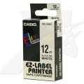 Taśma Casio XR-12BU1 do drukarek etykiet 12mm x 8m czarny nadruk/ białe tło (XR-12WE1)