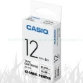 Taśma Casio XR-12X1 do drukarek etykiet 12mm x 8m czarny nadruk/ przezroczyste tło (XR-12X1)