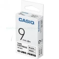Taśma Casio XR-9WE1 do drukarek etykiet 9mm x 8m czarny nadruk/ białe tło nielaminowana (XR-9WE1)